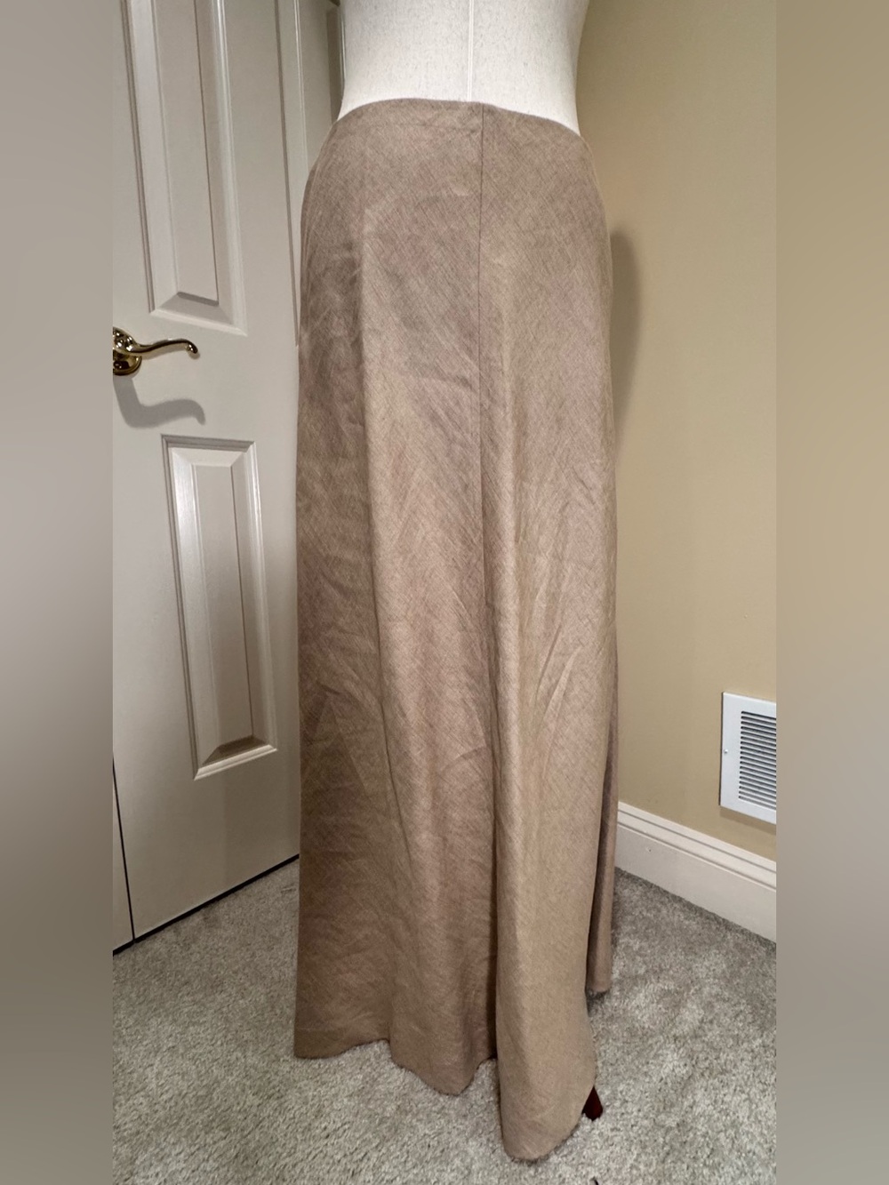 Beige Linen-Blend Maxi Skirt - Neutral Everyday Style From BR